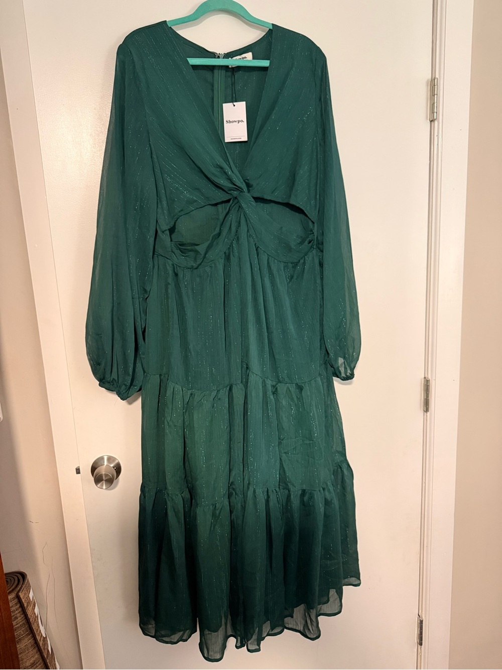 Showpo. Emerald Green Edelyn Tiered Dress